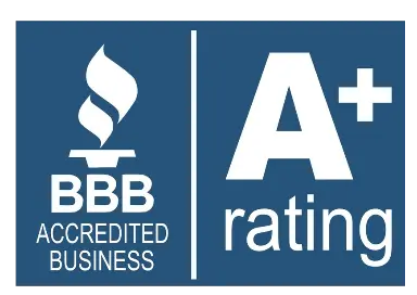 BBB accredited business A+ rating badge