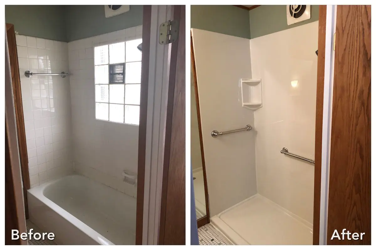 Before and after: Tub-to-Accessible Walk-In in Malverne, Nassau County